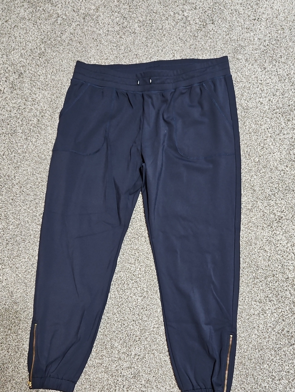 ZYIA Navy Blue Womens's Joggers with Ankle Zips